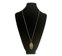 Halskette 1034 S, silber, Kette mit 3 Anhängern, Stern und 2 ovale Plättchen 1 St