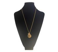 Halskette 1199 G, vergoldete Kette mit einem Muschelanhänger und rosa Kugeln 1 St