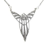 Halskette 925 Silber facettierte Schmuckkristalle Art Deco Zwanziger Jahre