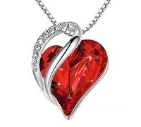 Halskette Anhänger Quadratische rote Rubin-Halskette mit Edelsteinen Choker-Statement-Halskette ohne Kette Geburtstag Hochzeit Weihnachts Geschenke für Frauen