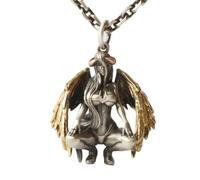 Halskette Anhänger Retro Punk Dämon Engel Anhänger Halskette Männer Frauen Paar Anhänger Schmuck Geschenk Geschenke zum Geburtstag