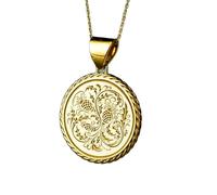 Halskette aus 925er Sterlingsilber, 22 mm | Hammer des Thor | Mjölnir-Runenanhänger | Wikinger-Gott-Anhänger | Mythologie für ihn | Schmuck | Handgefertigter, vergoldeter Schmuck | LK_PNK_00324