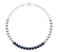 Halskette aus echten Süßwasser-Zuchtperlen und rund 8-9 mm Einheitsgröße