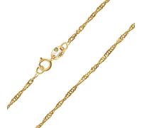 Halskette aus Gelbgold 585 Singapur 1,4 mm - Y variante 50 cm