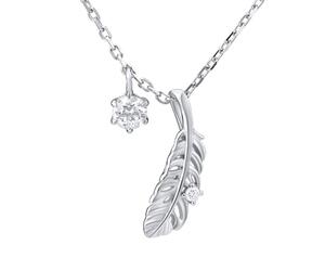 Halskette aus Silber 925 Feder mit Swarovski® Zirconia