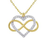 Halskette aus Silber 925/vergoldet Belisa Herz und Infinity mit Brilliance Zirconia