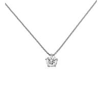 Halskette Collier Solitär Brillant-Anhänger 1,0 Ct. W/SI 585 Gold Weißgold 45cm