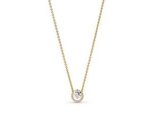 Halskette für Damen mit Zirkonia, IP Gold