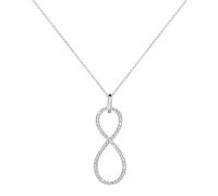 Halskette Infinity Kristalle Endless 925 Silber Elli Premium Silber 001 (Artikelnummer: 4O472/40X001)