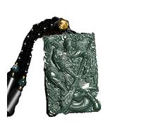 Halskette, Jade-Halskette Hotan Jade Saphir Guan Gong Anhänger Halskette Wu Caishen