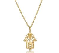 Halskette Ketten Schmuck Herren Frauen Anhänger Necklace Mode Hand Der Fatima Anhänger Weibliche Gold Farbe Palm Form Halskette Für Frauen Gebet Schmuck