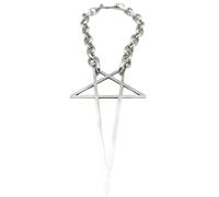 Halskette Ketten Schmuck Herren Frauen Anhänger Necklace Pentagramm-Halskette Im Punk-Stil Mit Übertriebener Persönlichkeit