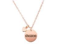 Halskette mit Anhänger rund "Königskind"