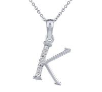 Halskette mit Buchstaben aus Silber 925 mit Brilliance Zirconia Buchstabe K