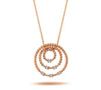 Halskette mit Diamanten Anhänger Equinox in 14 Karat Rotgold Rosegold