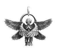 Halskette mit Engel-Anhänger - Künstlerischer Engel - robustes Kupfermaterial, Unisex-Schmuck, elegantes Accessoire, ideal für Partys, Abschlussbälle, C-Anlässe