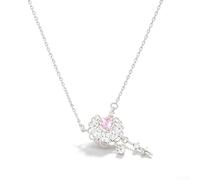 Halskette mit Mond-Anhänger und Quaste, Edelstahlkette für Damen, verstellbar, 40 + 5 cm, himmlischer Schmuck