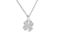 Halskette mit vierblättrigem Kleeblatt-Anhänger aus Sterlingsilber
