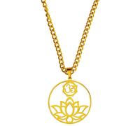 Halskette 'Om Lotus' Edelstahl vergoldet / Bei Hugendubel
