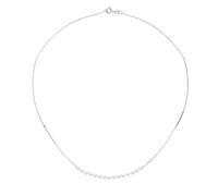 Halskette Panzerkette Perlen - 15 echte Süßwasser-Zuchtperlen rund 3-4 mm Einheitsgröße