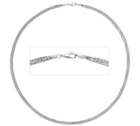 Halskette Popcorn Kette 3-reihig 750 Gold Weißgold 45 cm Goldkette Karabiner