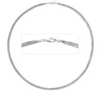 Halskette Popcorn Kette 3-reihig 750 Gold Weißgold 45 cm Goldkette Karabiner
