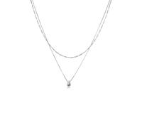 Halskette Silber 925 Layer Kette Tropfen Damen Schmuck Geschenke für Frauen | Mädchen Mama Freundin Layering Silberkette Länge 40 cm