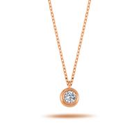 Halskette Solitär Brilliant Diamant Rotgold Rosegold