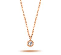 Halskette Solitär Brilliant Rotgold Rosegold