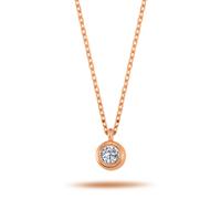Halskette Solitär Brilliant Rotgold Rosegold