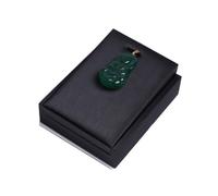 Halsketten-Ausstellungsbüste Schwarz PU Leder Schmuck Ring Ohrringe Ständer Halter Set Anhänger Halskette Kette Halsreifen Display Büste Armreif Organzier(Bilateral pendant L)