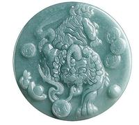 Halsketten für Frauen, natürlicher Jadeit, wachsartige Art von blauem, wassersaugendem Reichtum, PI Xiu-Anhänger, Jade, Zhaojin-Männer