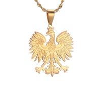 Halsketten Mit Polnischem Adler-Logo Und Kartenanhänger - Charm-Halsketten Mit Ethnischem Geometrischem Design, Pullover-Ketten Mit Karten, Patriotischer Hip-Hop-Schmuck, Partygeschenk Für Fraue