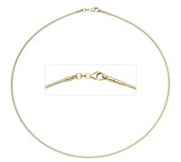 Halsreif 333 Gelbgold 1,5 mm 42 cm Gold Kette Halskette Goldhalsreif Karabiner