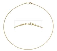 Halsreif 333 Gelbgold 1,5 mm 45 cm Gold Kette Halskette Goldhalsreif Karabiner