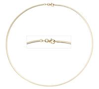 Halsreif 333 Gelbgold 2 mm 45 cm Gold Kette Halskette Goldhalsreif Karabiner