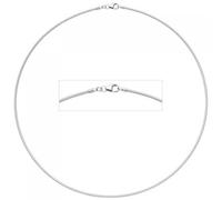 Halsreif 925 Sterling Silber 1,1 mm 38 cm Silberkette Karabiner