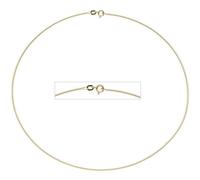 JOBO Halsreif 925 Sterling Silber gold vergoldet 1,1 mm 42 cm Kette Halskette