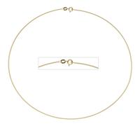 JOBO Halsreif 925 Sterling Silber gold vergoldet 1,1 mm 42 cm Kette Halskette
