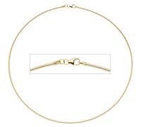 Halsreif 925 Sterling Silber gold vergoldet 1,5 mm 45 cm Kette Halskette