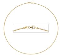 Halsreif 925 Sterling Silber gold vergoldet 1,5 mm 45 cm Kette Halskette