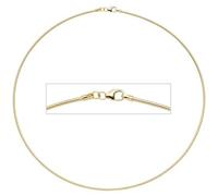 Halsreif 925 Sterling Silber gold vergoldet 1,5 mm 50 cm Kette Halskette