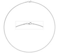 Halsreif 925 Sterling Silber rhodiniert 1,5 mm 50 cm Karabiner