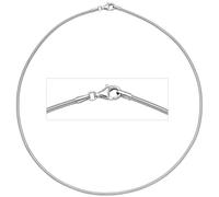 Halsreif 925 Sterling Silber rhodiniert 1,8 mm 42 cm Karabiner