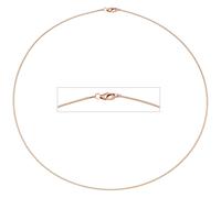 Halsreif 925 Sterling Silber rotgold vergoldet 1,1 mm 42 cm Kette Halskette