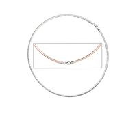 Halsreif JOBO "Halskette", rosa (roségoldfarben), Halsketten, Damen, Silber 925 (Sterlingsilber), L: 45, 925 Silber roségold vergoldet 45 cm (92334324-0) roségoldfarben