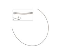 Halsreif JOBO, silber (silber 925), Halsketten, Damen, Silber 925 (Sterlingsilber), L: 45, 925 Silber 45 cm 2 mm (87428257-0) silber 925
