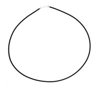 Halsreif OSTSEE-SCHMUCK "Ostsee-Schmuck Halsreif Kautschuk 2,0 mm" Gr. 45, schwarz, Halsketten, Damen, 45cm, Kautschuk, L: 42 (72668256-45) schwarz