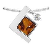 Halsreif OSTSEE-SCHMUCK "Ostsee-Schmuck Halsreif mit Anhänger Gleiter-Diane" Gr. 42, silber, Halsketten, Damen, 42cm, Silber 925 (Sterlingsilber), L: 42 (46895819-42) silber