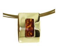 Halsreif OSTSEE-SCHMUCK "Ostsee-Schmuck Halsreif mit Anhänger Gleiter-Uda" Gr. 42, gold, Halsketten, Damen, 42cm, Silber 925 (Sterlingsilber), L: 42 (43706648-42) gold